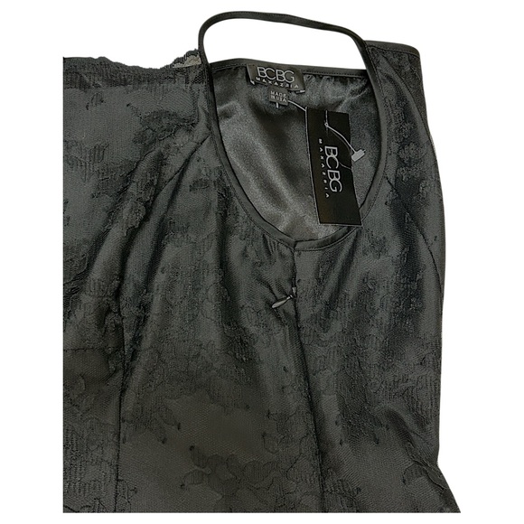 BCBGMaxAzria Vintage Dress Women Size 12 Black Lace Chemise Y2K Whimsigoth Fairy - Picture 11 of 12